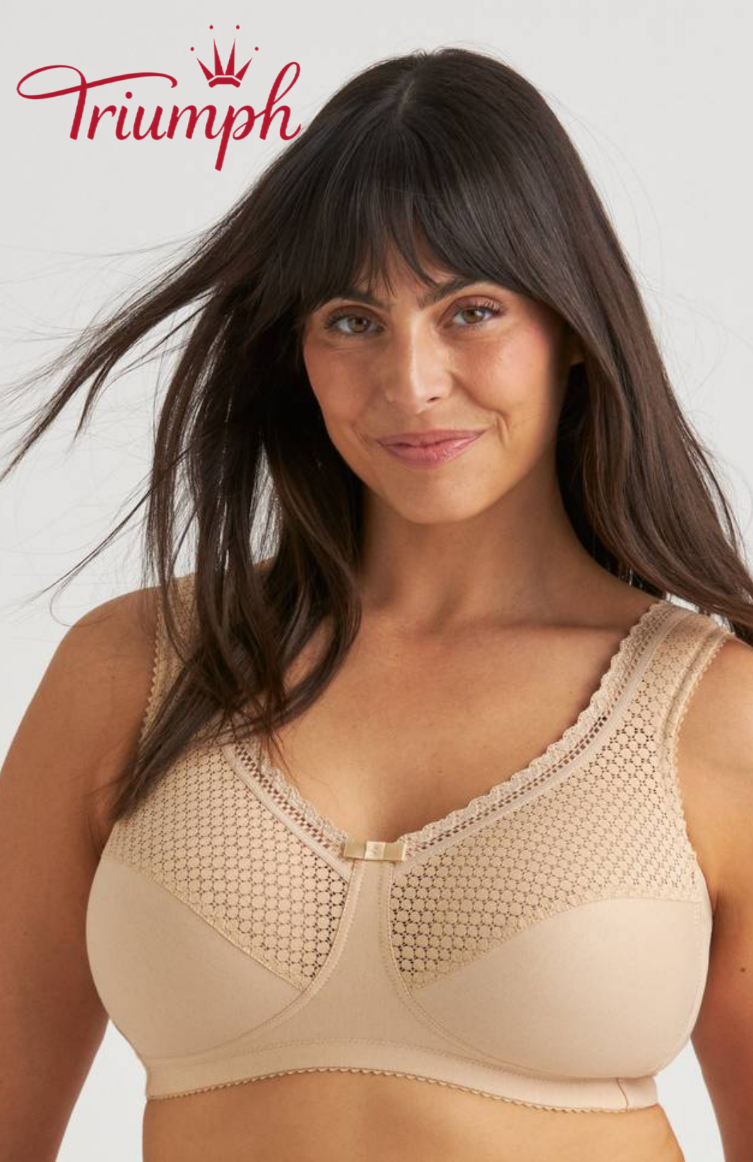 Triumph - komplet 4-częściowy 🔥 Biustonosz koronkowy Printed Comfort