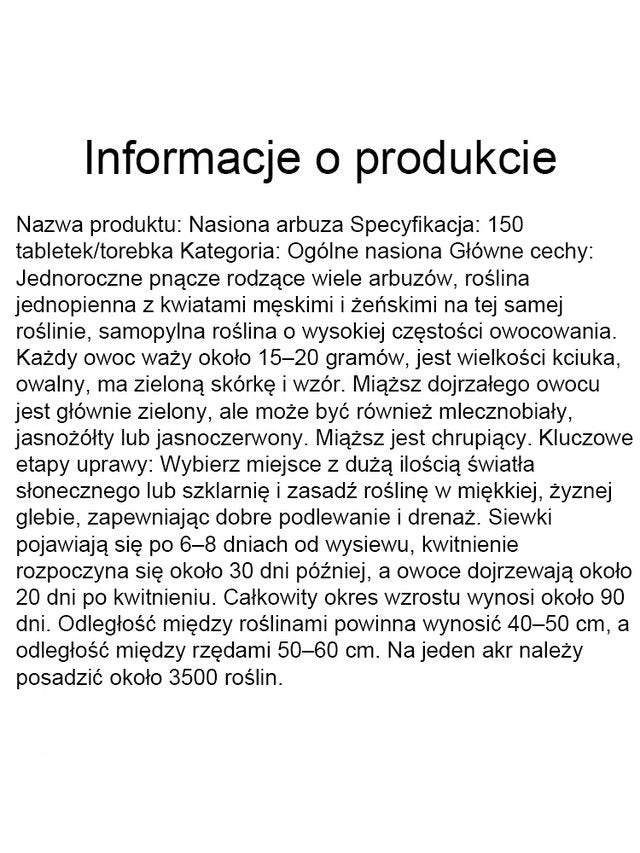 Nasiona arbuza kciuka