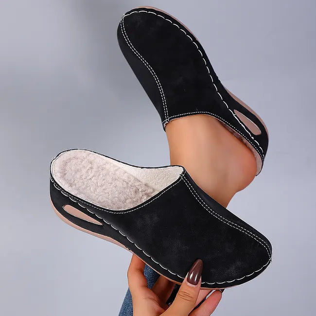 Women's Comfort Winter Shoes – Warm Plush Interior with Non-Slip Supportive Sole