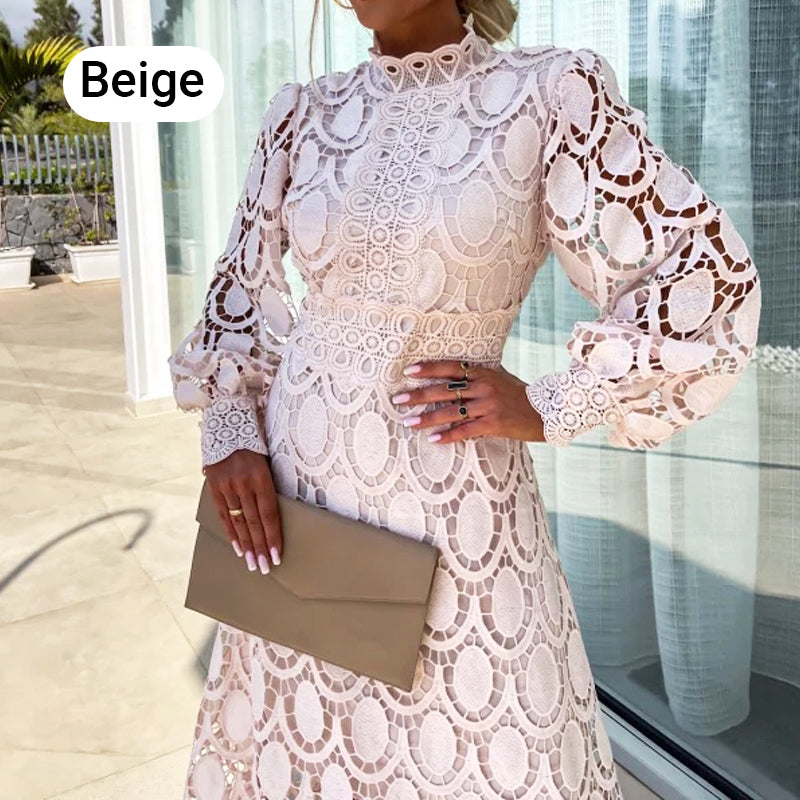 🛍️ Eleganckie koronkowe sukienki damskie z długim rękawem