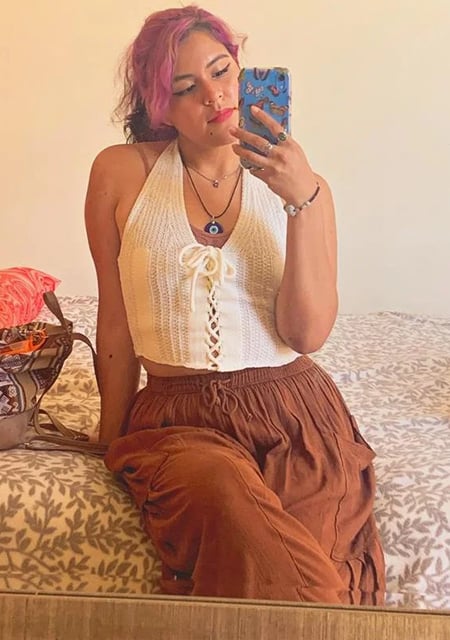 🍁Lekkie bawełniane spodnie z wysokim stanem