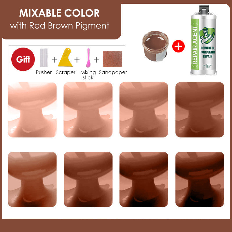 Potężny zestaw do naprawy porcelany – podwójna tubka