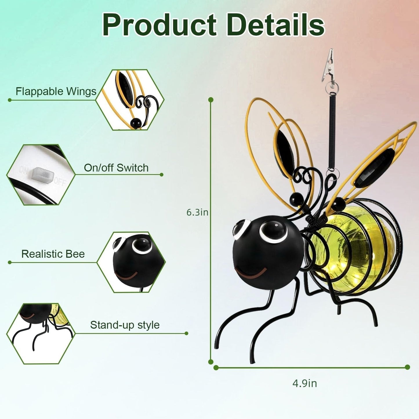 🔥 Ostatni dzień promocji 🐝 Solarna lampa wisząca na owady