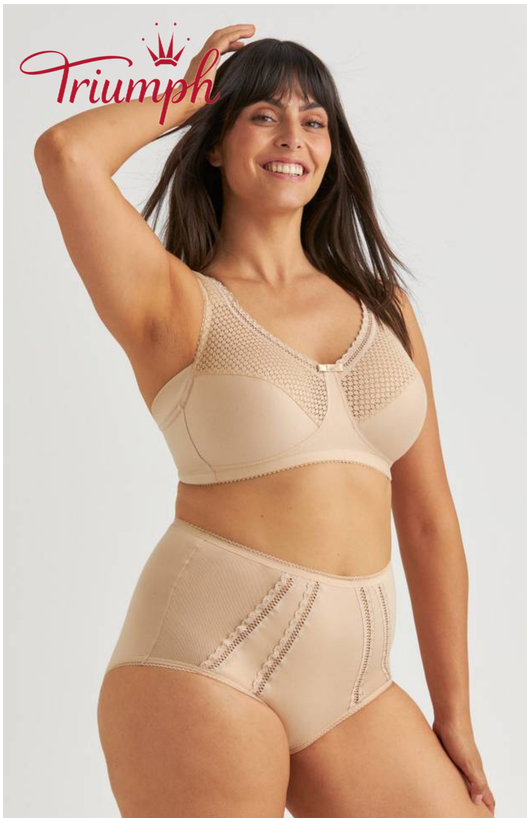 Triumph - komplet 4-częściowy 🔥 Biustonosz koronkowy Printed Comfort