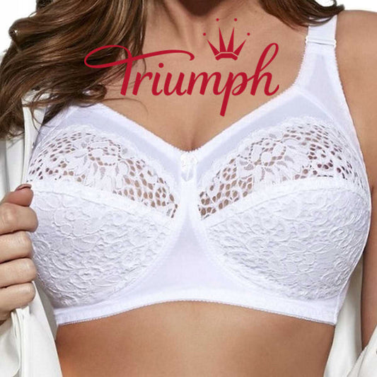 Triumph® – 3 sztuki💖50% zniżki✨2025 damski duży rozmiar haftowany miękki biustonosz