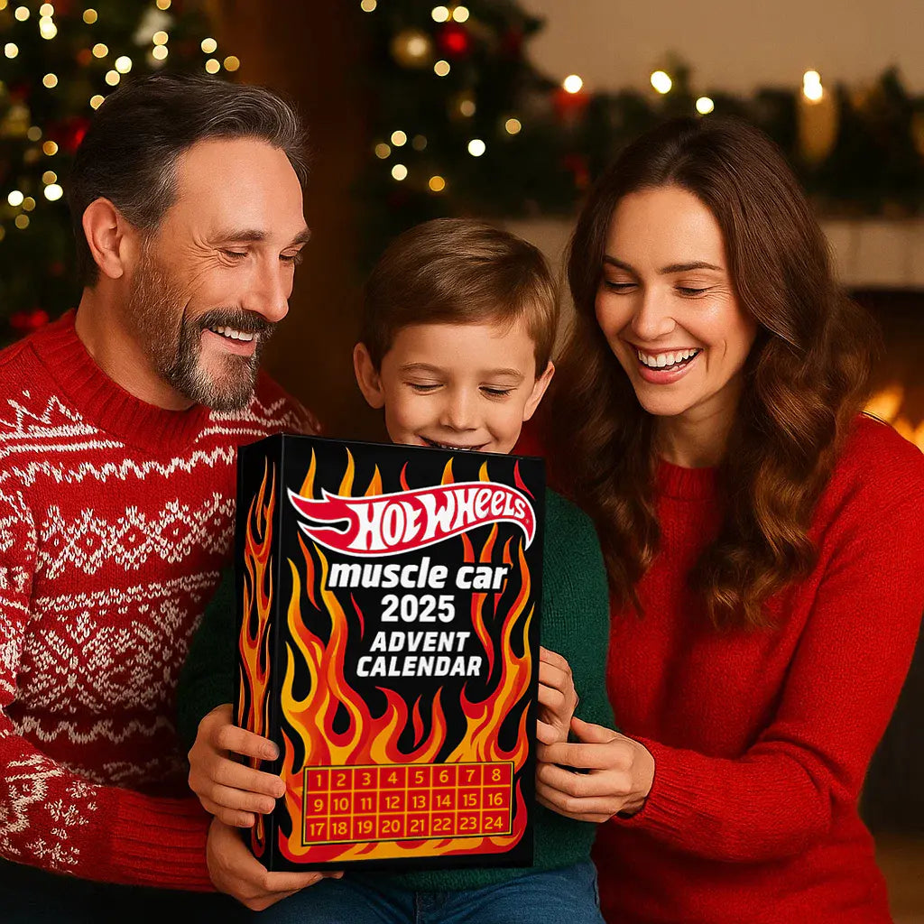 🔥Gorąca wyprzedaż - 50% TANIEJ🔥 - 🚗Kalendarz adwentowy Hot Wheels Muscle Toy Car - 24 DNI 2025🎄