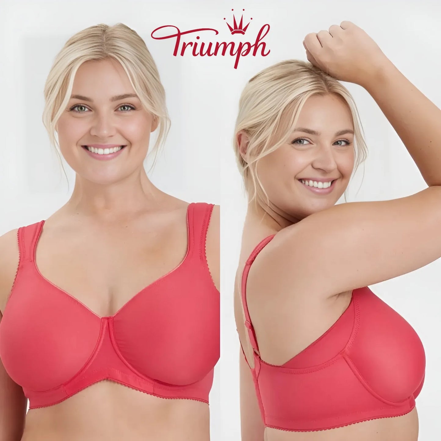 Triumph - (4 szt.) Biustonosz push-up prosty z dużymi miseczkami