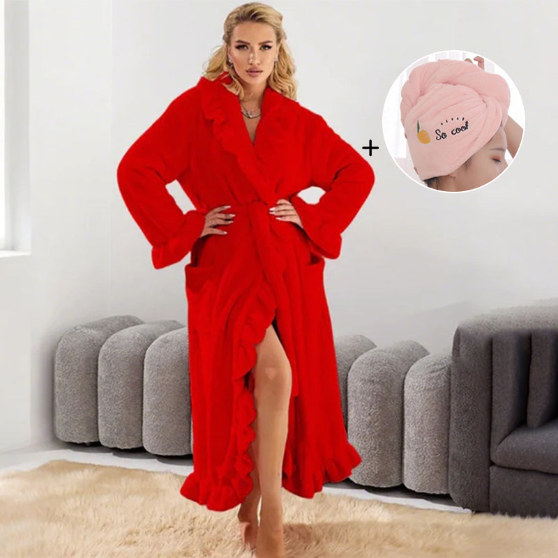 🧖 Miękki i puszysty szlafrok - Materiał przyjazny dla skóry