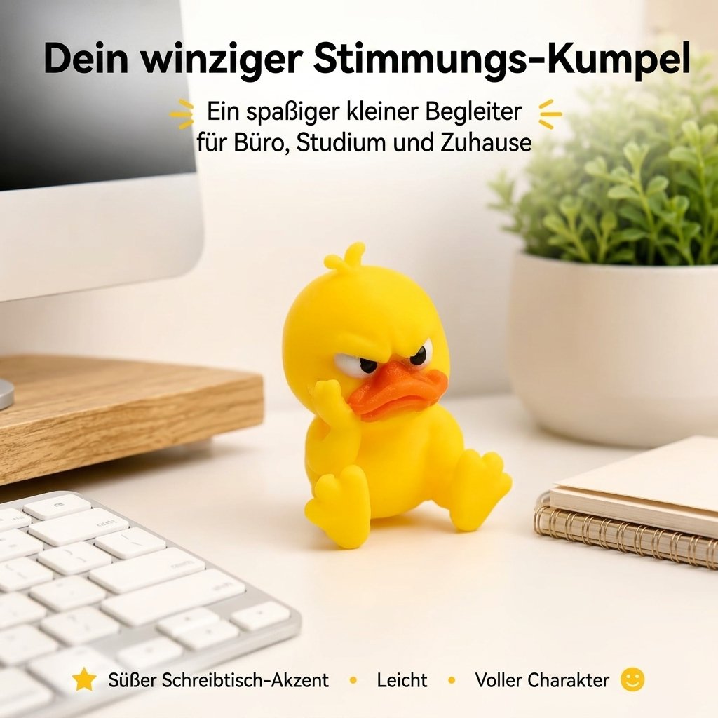 😠 Figurka Angry Duck Desk – Dodaj odrobinę zawadiackiego charakteru swojemu biurku! 🐥