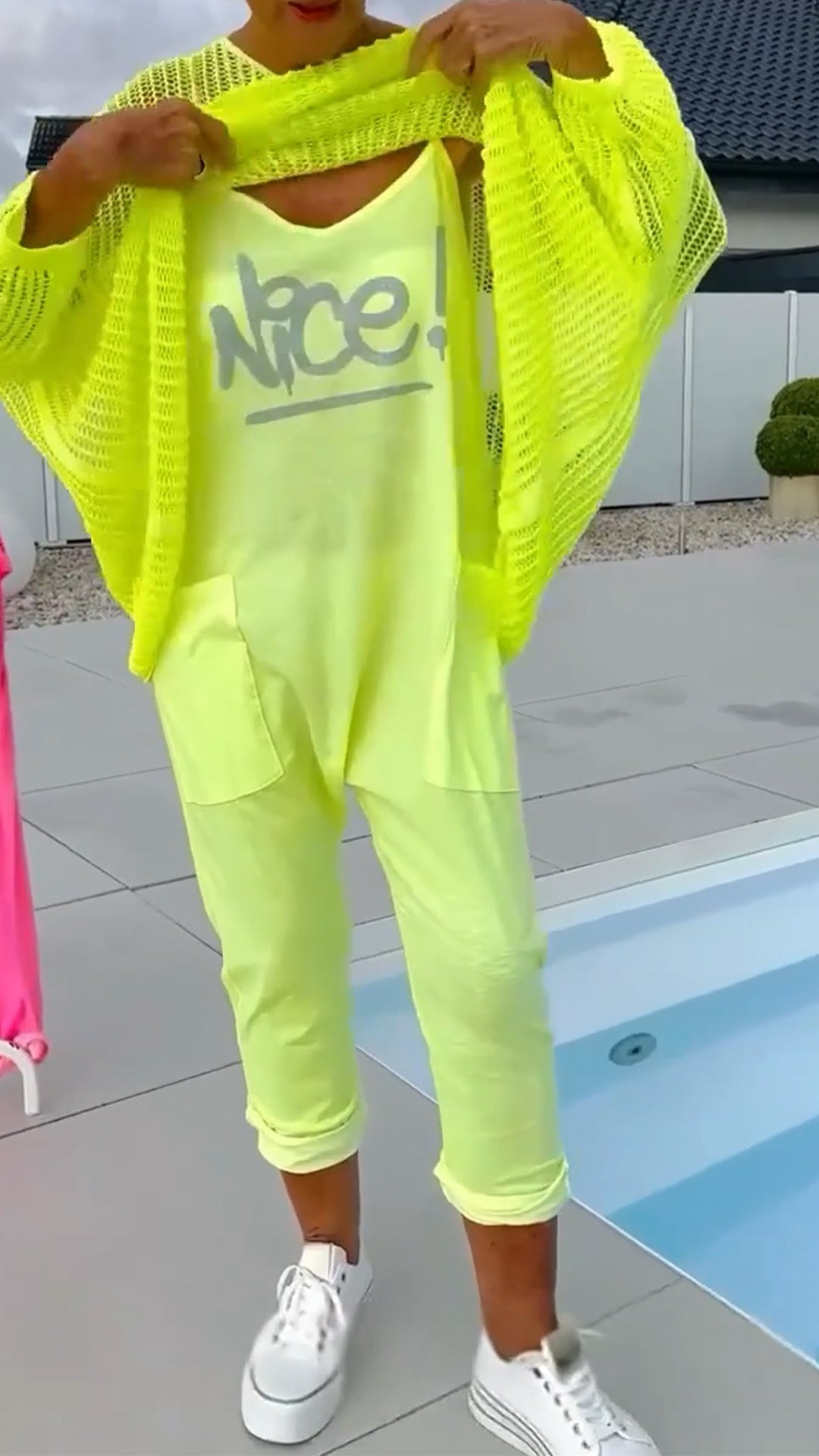 🌸Damski kombinezon + swobodny top z wyciętym szalem