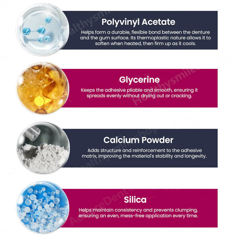 （🔥Kup 1, a 1 dostaniesz gratis🔥）Termoplastyczny klej do protez AdhereDent, trwałe mocowanie protez