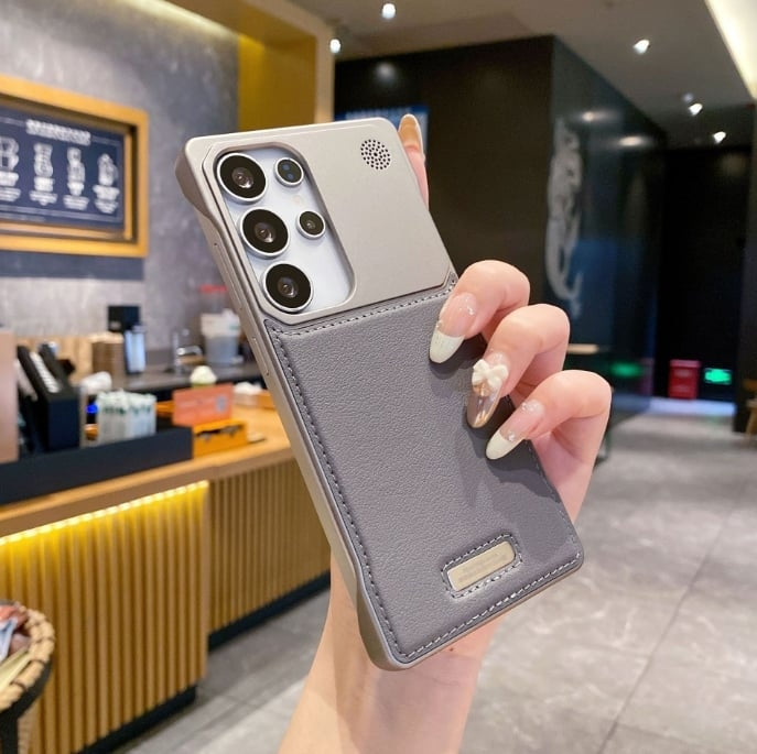 Bezramkowe skórzane etui z wbudowanym magnetyzmem i aromaterapią do Samsung Galaxy S25 S24 S23 S22 Ultra