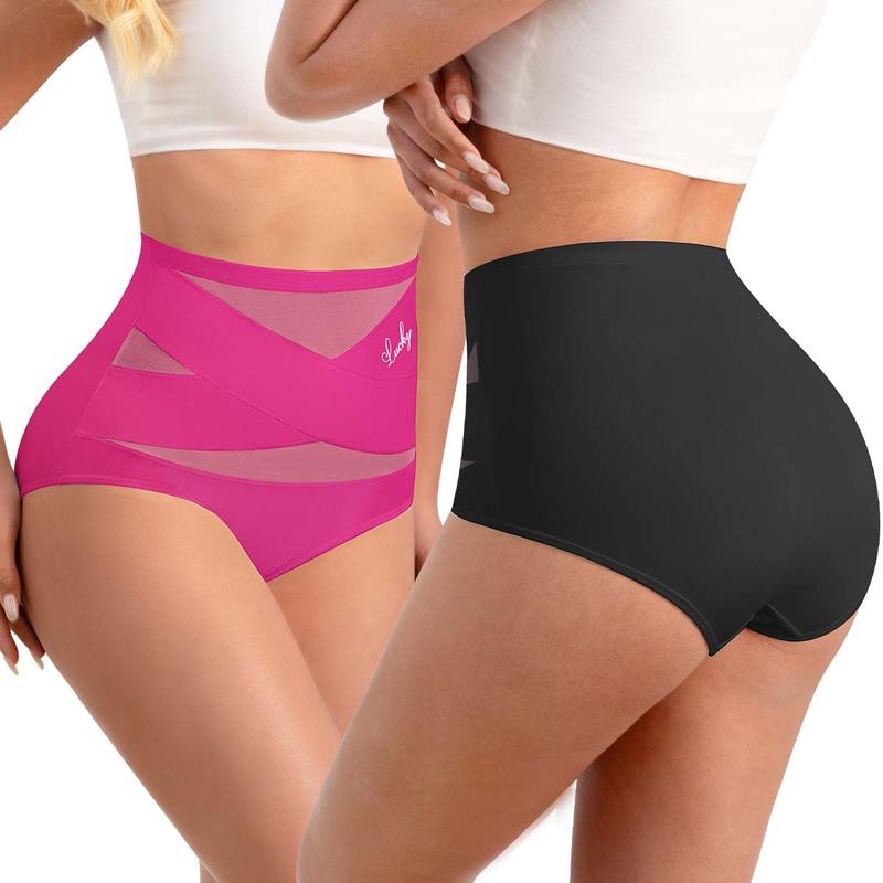 💖 Ostatni dzień – kup 1, otrzymasz 3 opakowania! Majtki modelujące brzuch z wysokim stanem, wiązane – rozmiary plus size