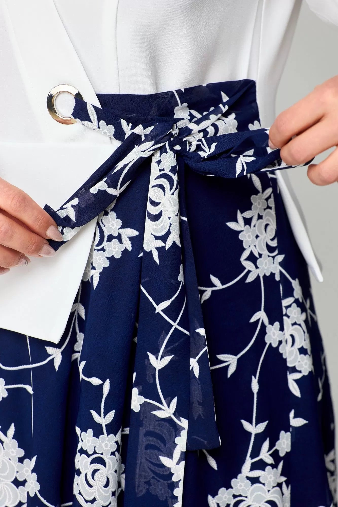 🔥【S-5XL】💃2025Nowa sukienka, niebiesko-biała, miękka w dotyku