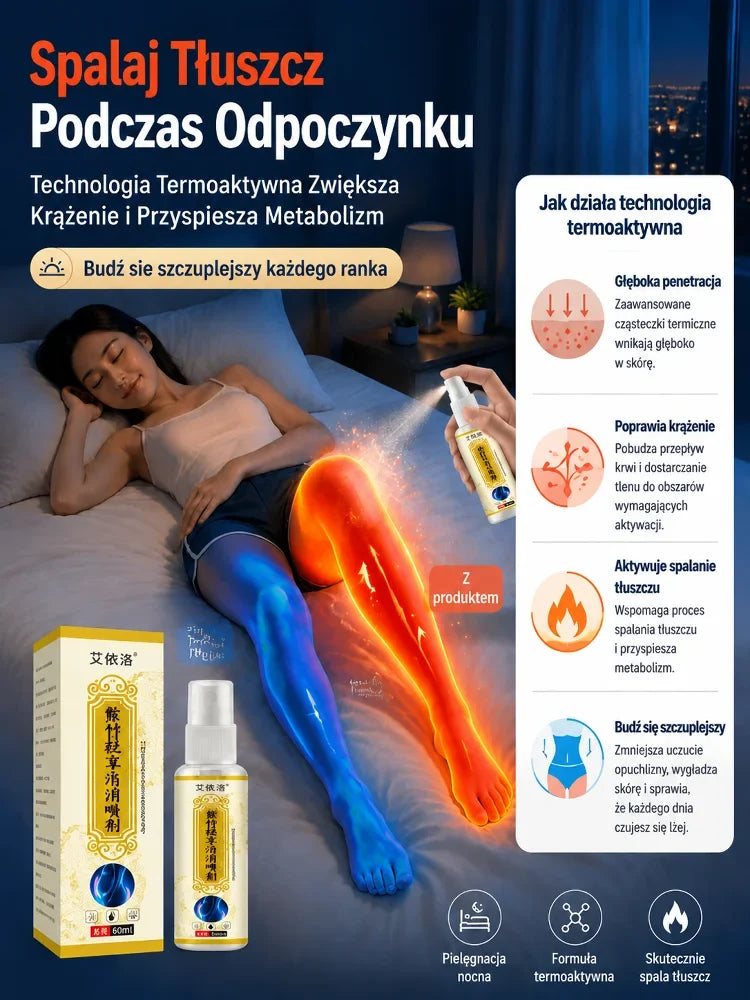 Fioletowy Bambus Ziołowy Spray Redukujący Brzuch dla Leniwych