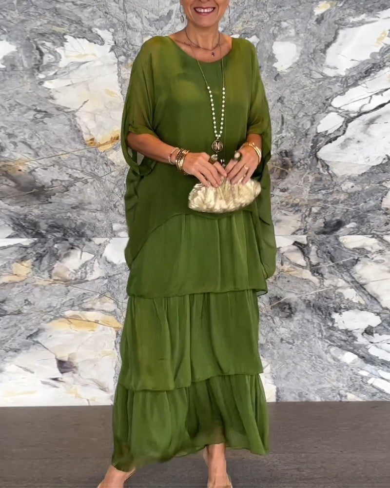 💝Luźna sukienka w artystycznym styl-TAB