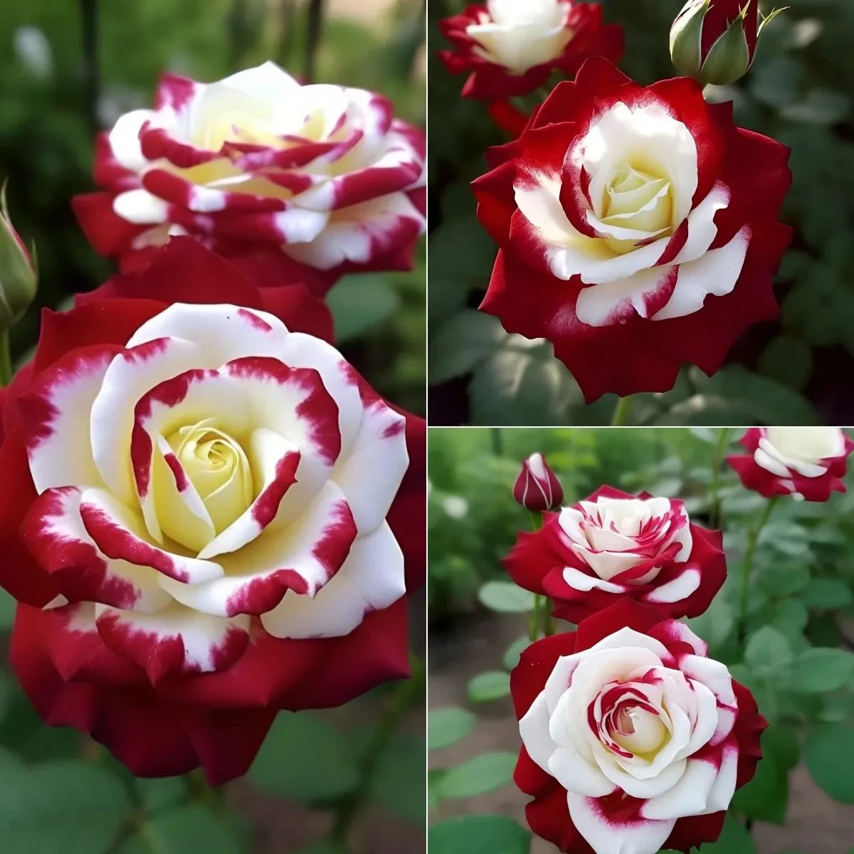 🌹 200/1000 szt. rzadkich nasion bliźniaczej czerwonej i białej róży — Vibrant Garden Blooms