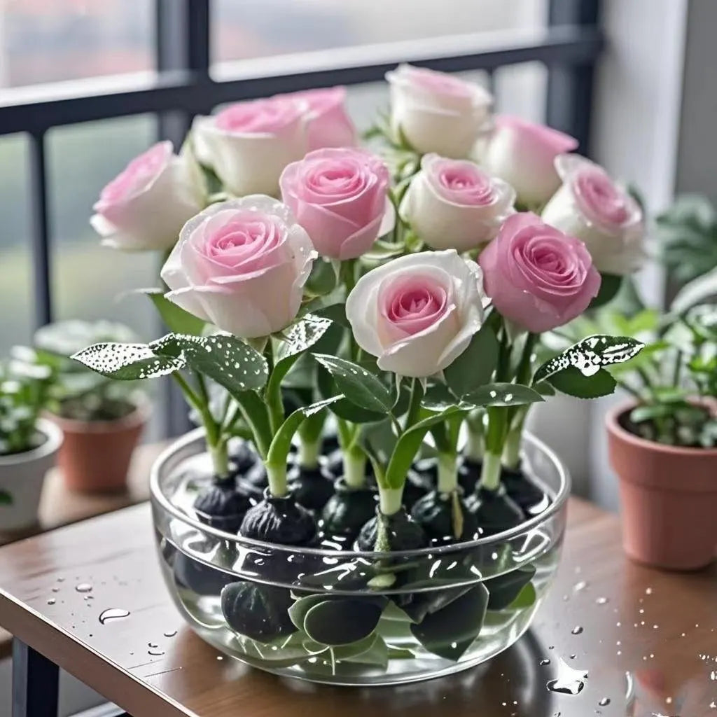 ✨Hydroponiczne cebulki róż – zachwycająco pachnące🌹Można uprawiać w wodzie lub glebie