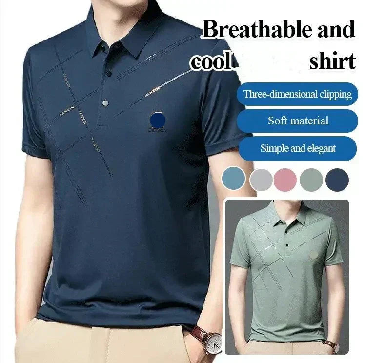 ✨Męska koszula Ice Silk Stretch Shirt