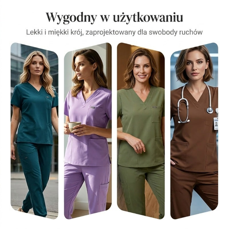 Damski, wygodny i przewiewny zestaw scrubów