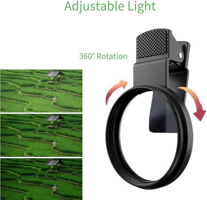 Filtr Heysliy 52mm CPL do telefonu z klipsem