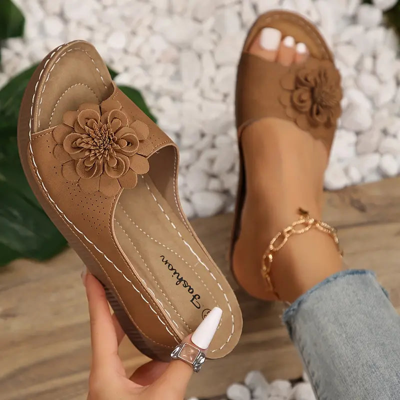 🔥 Ostatni dzień 50% zniżki - Sandały damskie w kwiaty