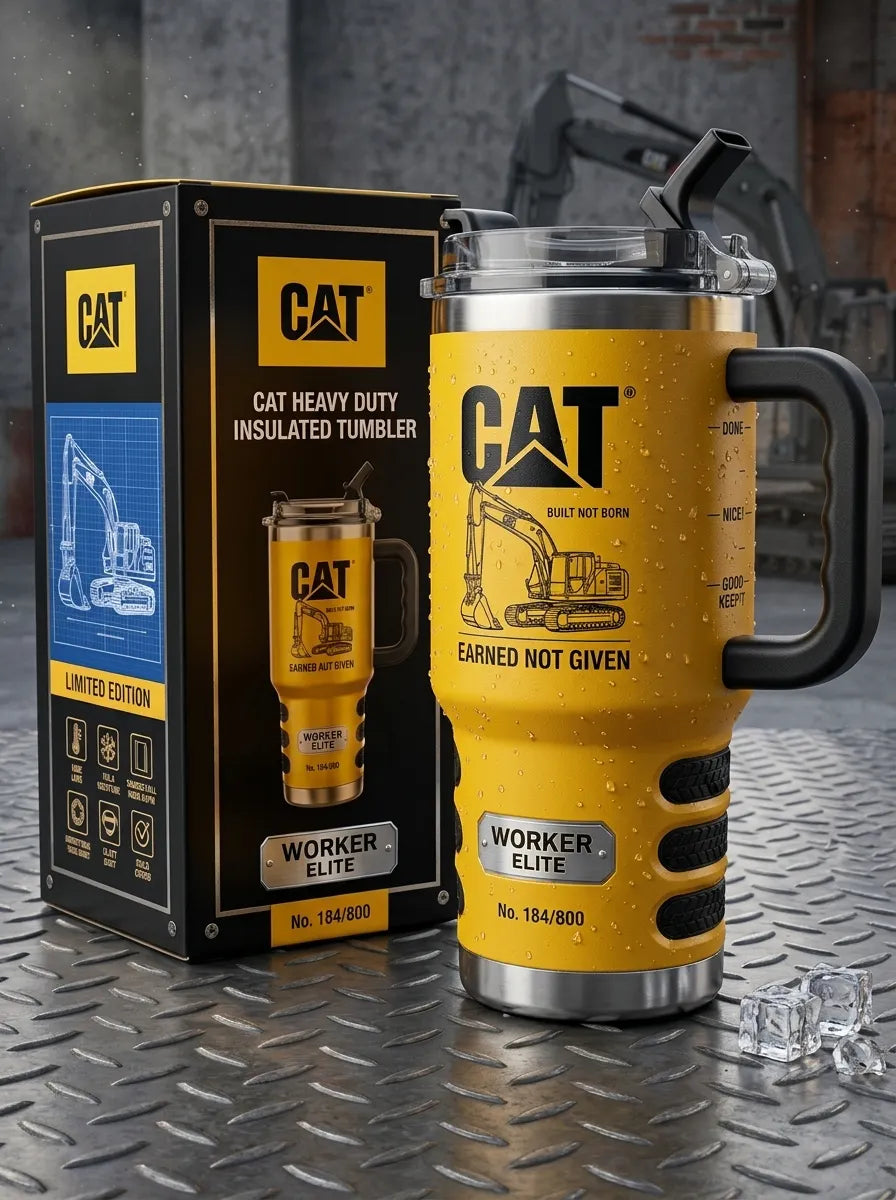 Kubek termiczny CAT z uchwytem i słomką C1