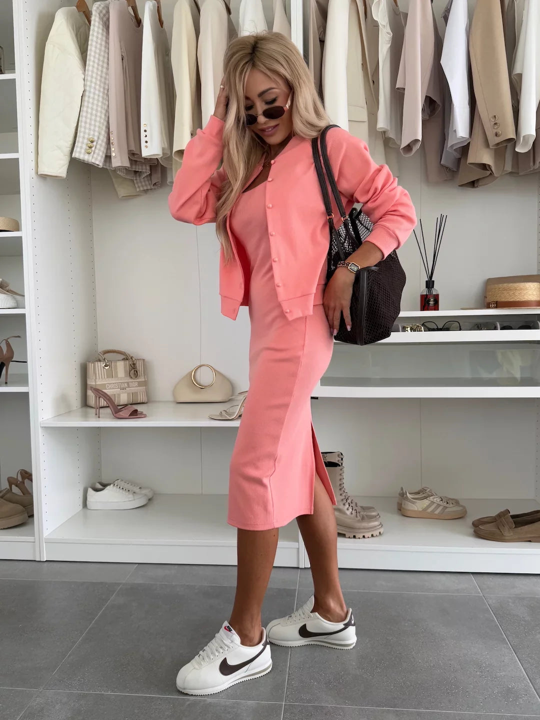 Damski 2 w 1 casualowy bawełniany garnitur