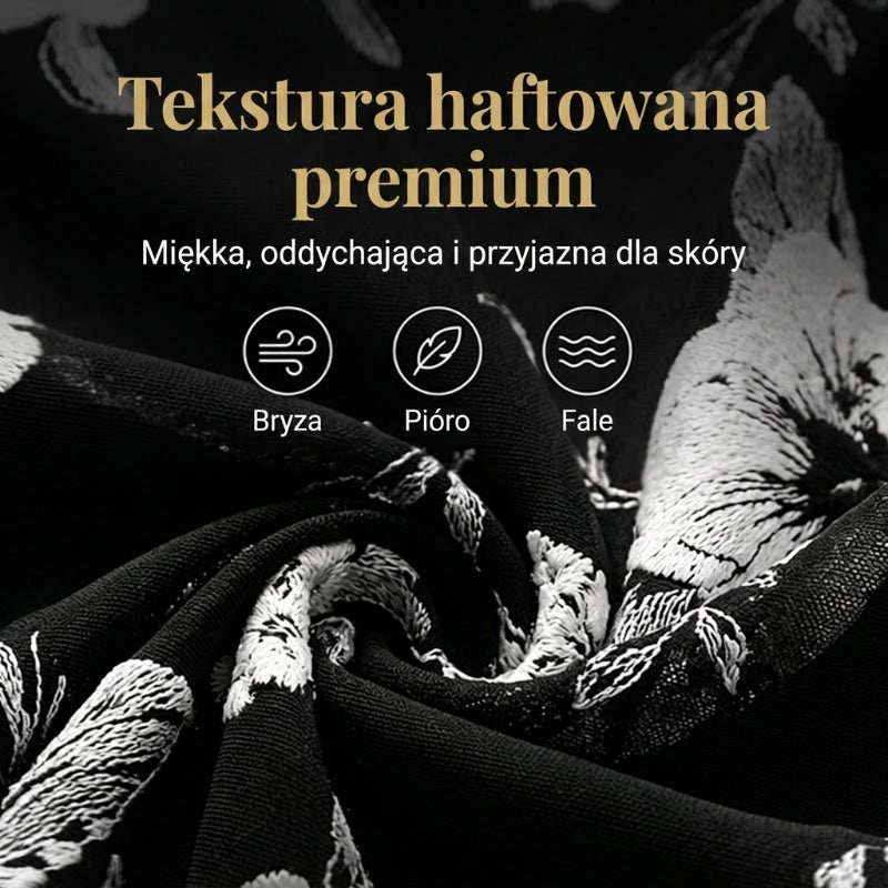 Elegancka damska sukienka z szyfonu w kwiatowy wzór