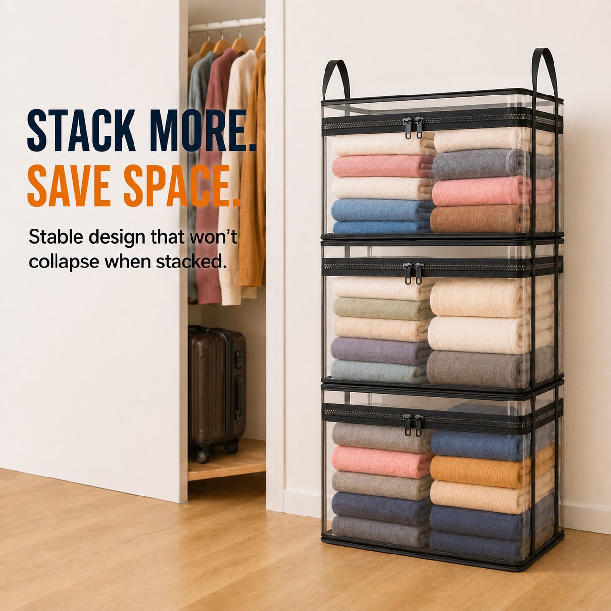 ⏰OSTATNI DZIEŃ AKCJI: KUP 2, TRZECI GRATIS!!💕HomeVault™🇬🇧 Przezroczysta torba do przechowywania – duża, odporna na kurz i wilgoć, z uchwytem✨Najlepszy organizer typu „wszystko w jednym” na ubrania, zabawki, książki, pluszaki i absolutnie wszystko! 🧸📚👕🧦