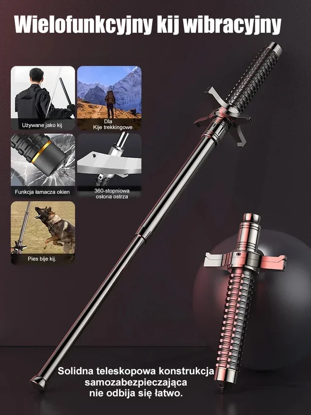 Wielofunkcyjny kij teleskopowy-górski na świeżym powietrzu