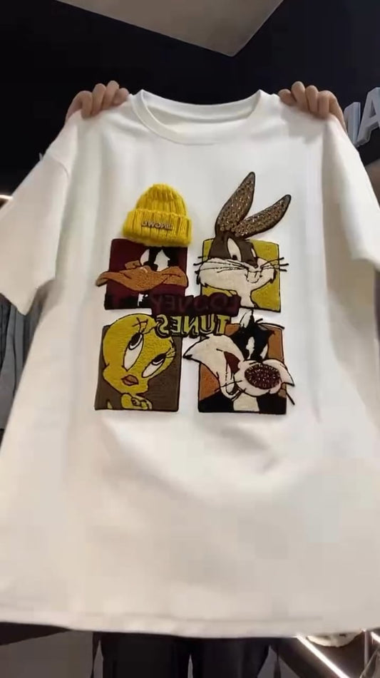 🍭Urocza bluza z nadrukiem w cekiny z kreskówek