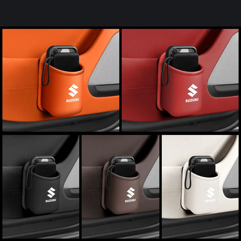 Leather Car Cup Holder Organizer