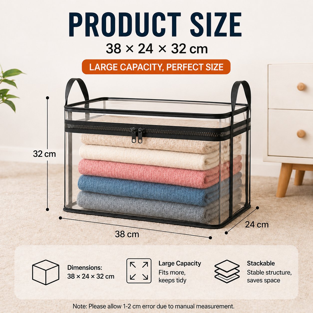⏰OSTATNI DZIEŃ AKCJI: KUP 2, TRZECI GRATIS!!💕HomeVault™🇬🇧 Przezroczysta torba do przechowywania – duża, odporna na kurz i wilgoć, z uchwytem✨Najlepszy organizer typu „wszystko w jednym” na ubrania, zabawki, książki, pluszaki i absolutnie wszystko! 🧸📚👕🧦