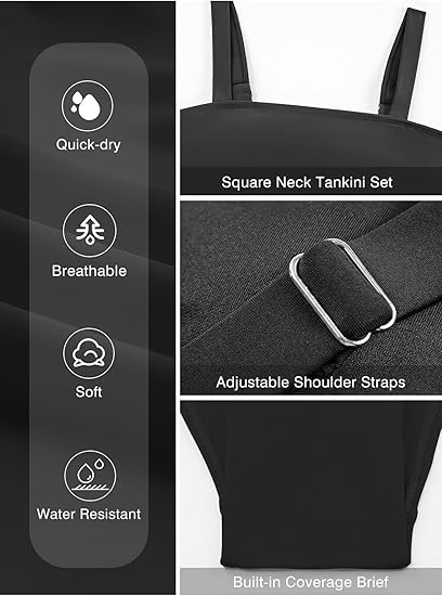 🔥👙Kobiece dwuczęściowe stroje kąpielowe typu tankini z efektem wyszczuplającym brzuch