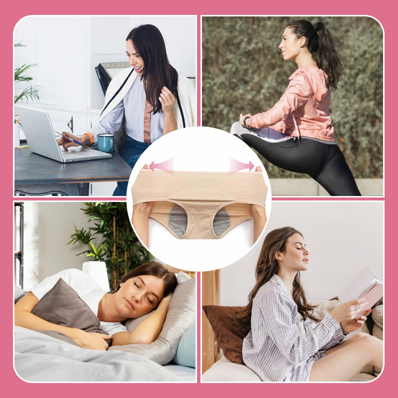 (L-8XL)🌸Kup 2, a 1 dostaniesz gratis🔥Damska bielizna z wysokim stanem i zabezpieczeniem przed przeciekaniem👙