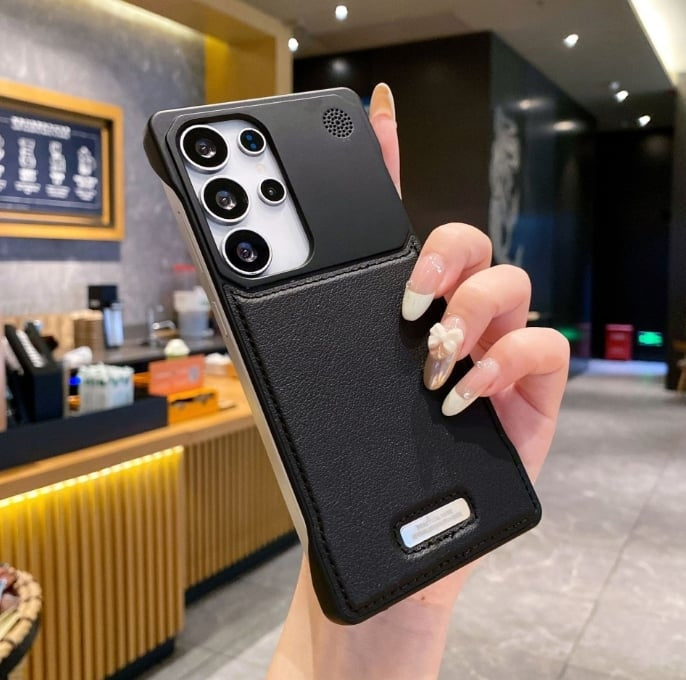 Bezramkowe skórzane etui z wbudowanym magnetyzmem i aromaterapią do Samsung Galaxy S25 S24 S23 S22 Ultra