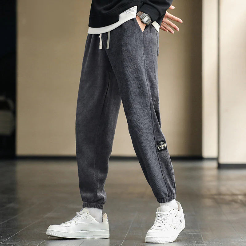 Ciepłe sztruksowe spodnie męskie