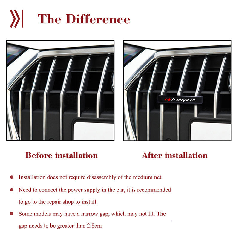 Gorąca wyprzedaż ✨50% zniżki ✨Stylowa, klimatyczna lampa LED z logo na środkową osłonę chłodnicy samochodu