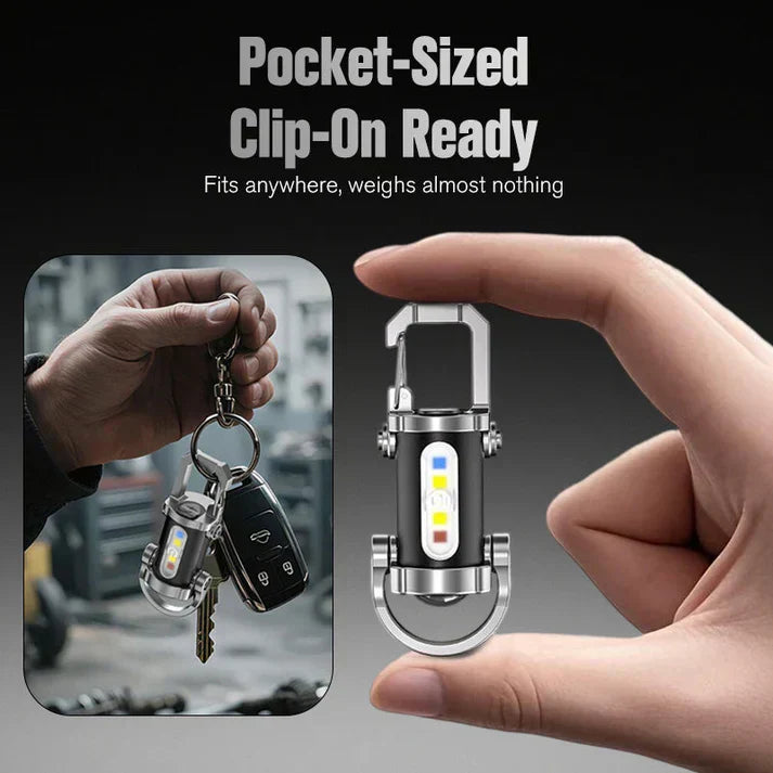 【✨1+1 gratis】Przenośna, akumulatorowa, jasna latarka do breloczka