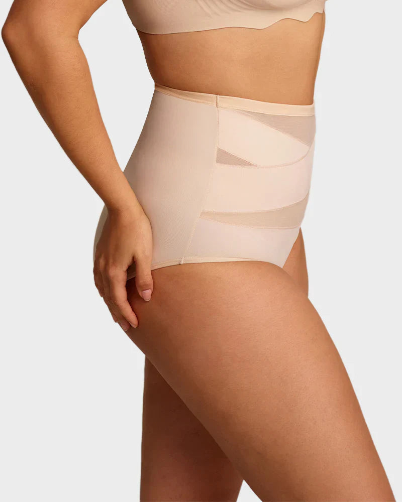 💖 Ostatni dzień – kup 1, otrzymasz 3 opakowania! Majtki modelujące brzuch z wysokim stanem, wiązane – rozmiary plus size