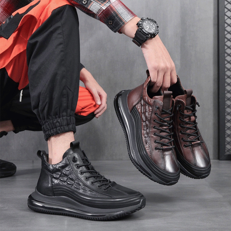 Włoskie buty na co dzień z nadrukiem krokodyla z poduszką powietrzną dla mężczyzn