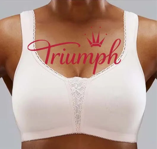 👙TRIUMPH - [3 szt.] 🔥50% zniżki na duży rozmiar seksowny koronkowy biały biustonosz