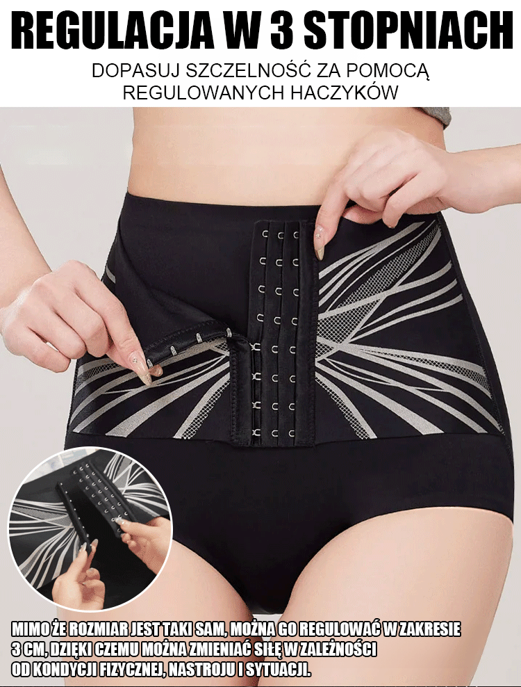 Wysokie majtki modelujące z regulacją pasa
