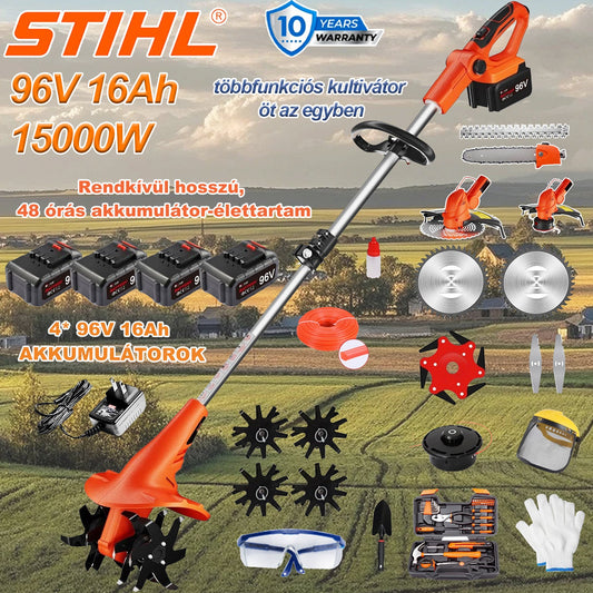 Wielofunkcyjna glebogryzarka STIHL 5 w 1 (przycinanie, wycinka, spulchnianie)