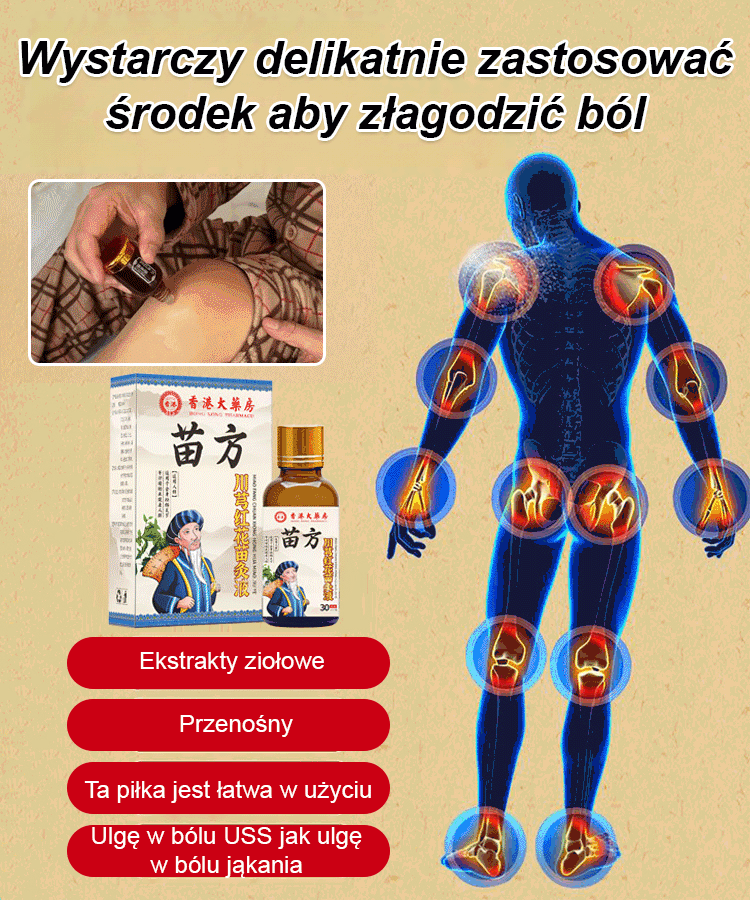 Płyn do akupunktury z korzenia chuanxiong i kwiatu czerwonego krokosza