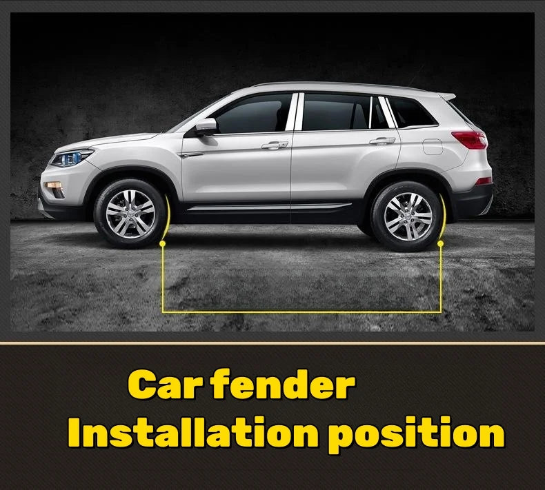 Błotniki samochodowe przeciw piaskowaniu skutecznie chronią lakier samochodu (4 sztuki)