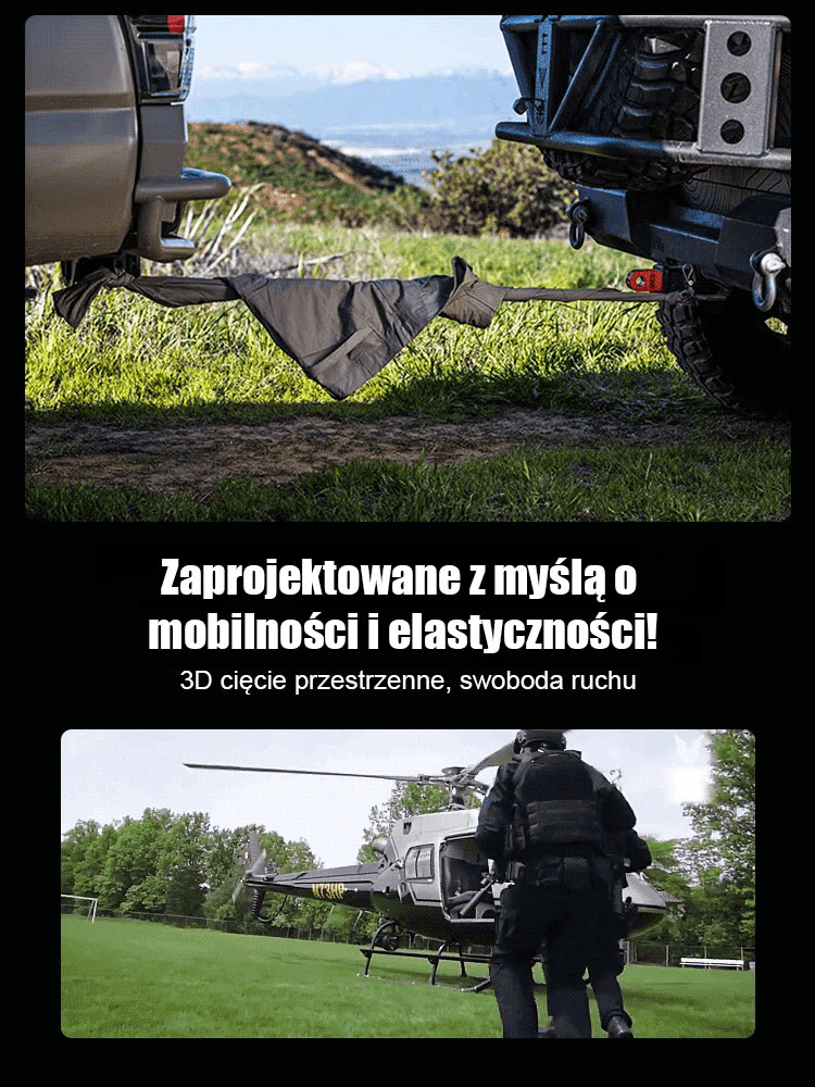 Męskie elastyczne, wodoodporne spodnie taktyczne