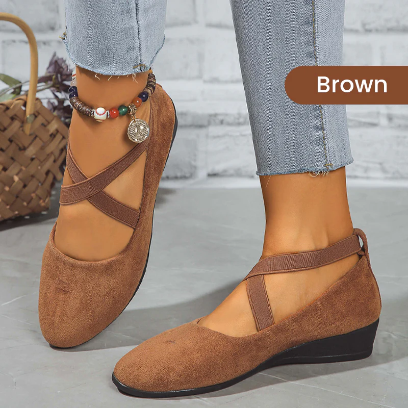 🌹-49% zniżki!! Eleganckie, jednokolorowe, elastyczne buty na niskim koturnie🩰