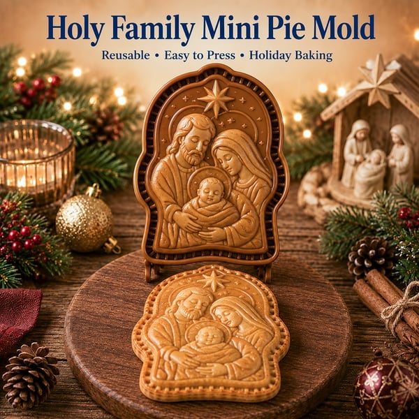 ✝️ Mini zestaw foremek do ciastek świątecznych z motywami wiary i Narodzenia Pańskiego | Wielokrotnego użytku foremki do tradycyjnego pieczenia świątecznego 🥧✨